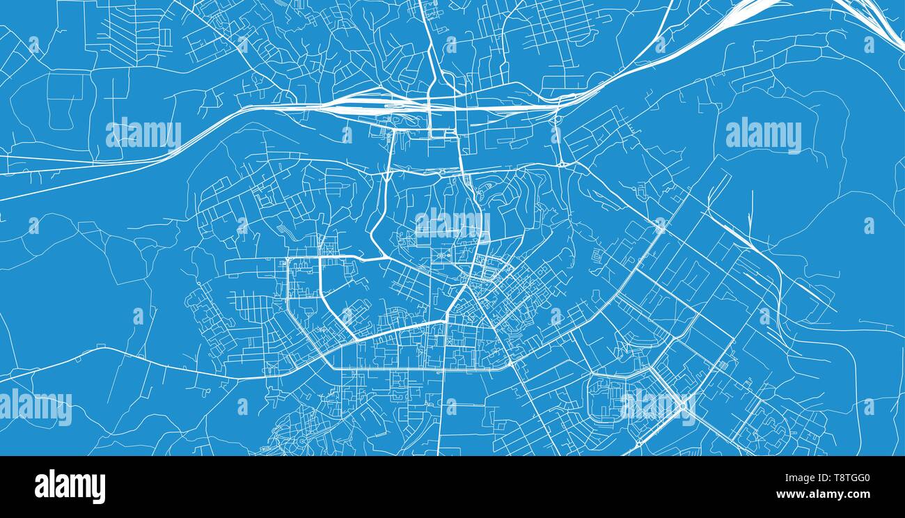 Vettore urbano mappa della città di Smolensk, Russia Illustrazione Vettoriale