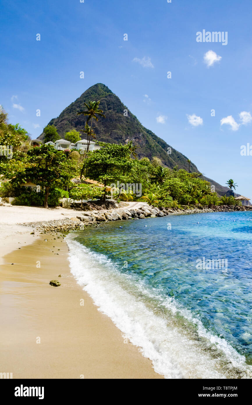 Montagne Piton in Santa Lucia Foto Stock