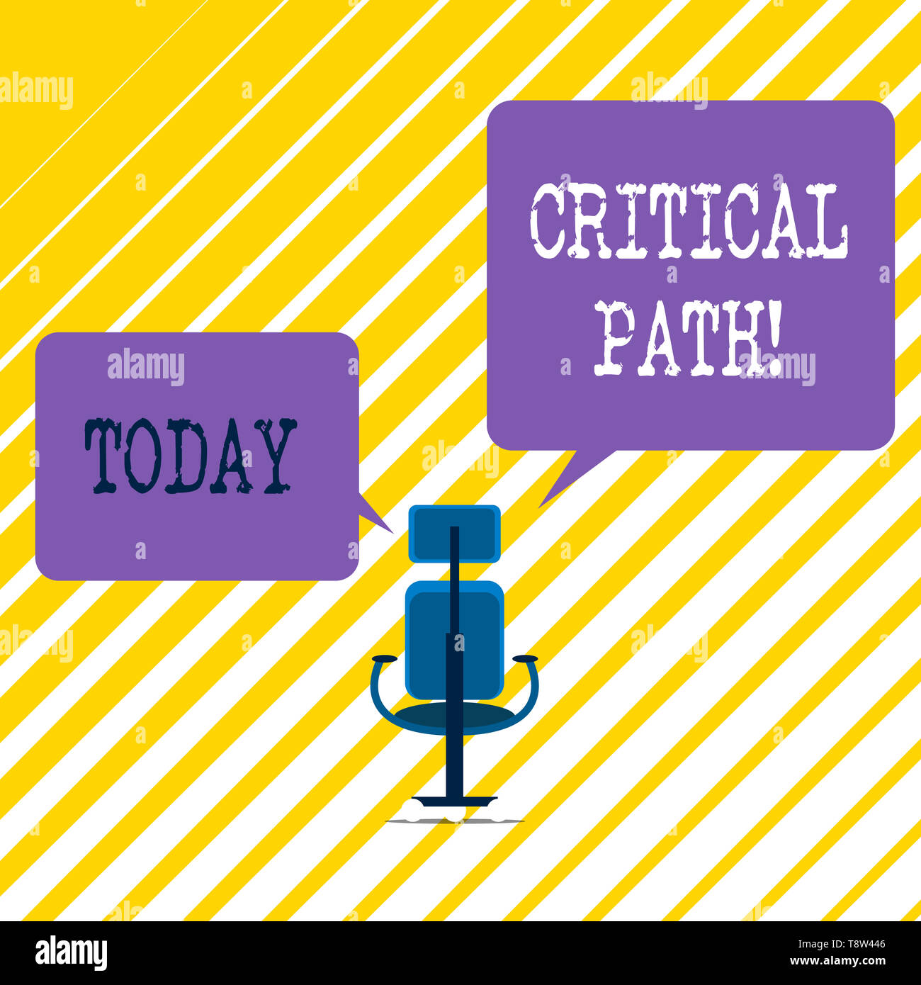 La scrittura della nota che mostra il percorso critico. Il concetto di business per la sequenza di fasi di un progetto che richiede il tempo più lungo Foto Stock