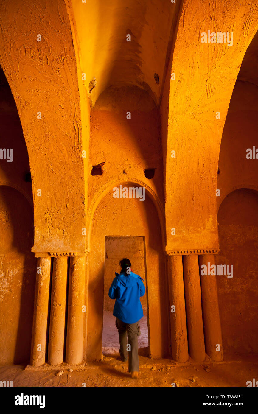 Castillo del desierto Al-Kharaneh. Jordania, Oriente Medio Foto Stock
