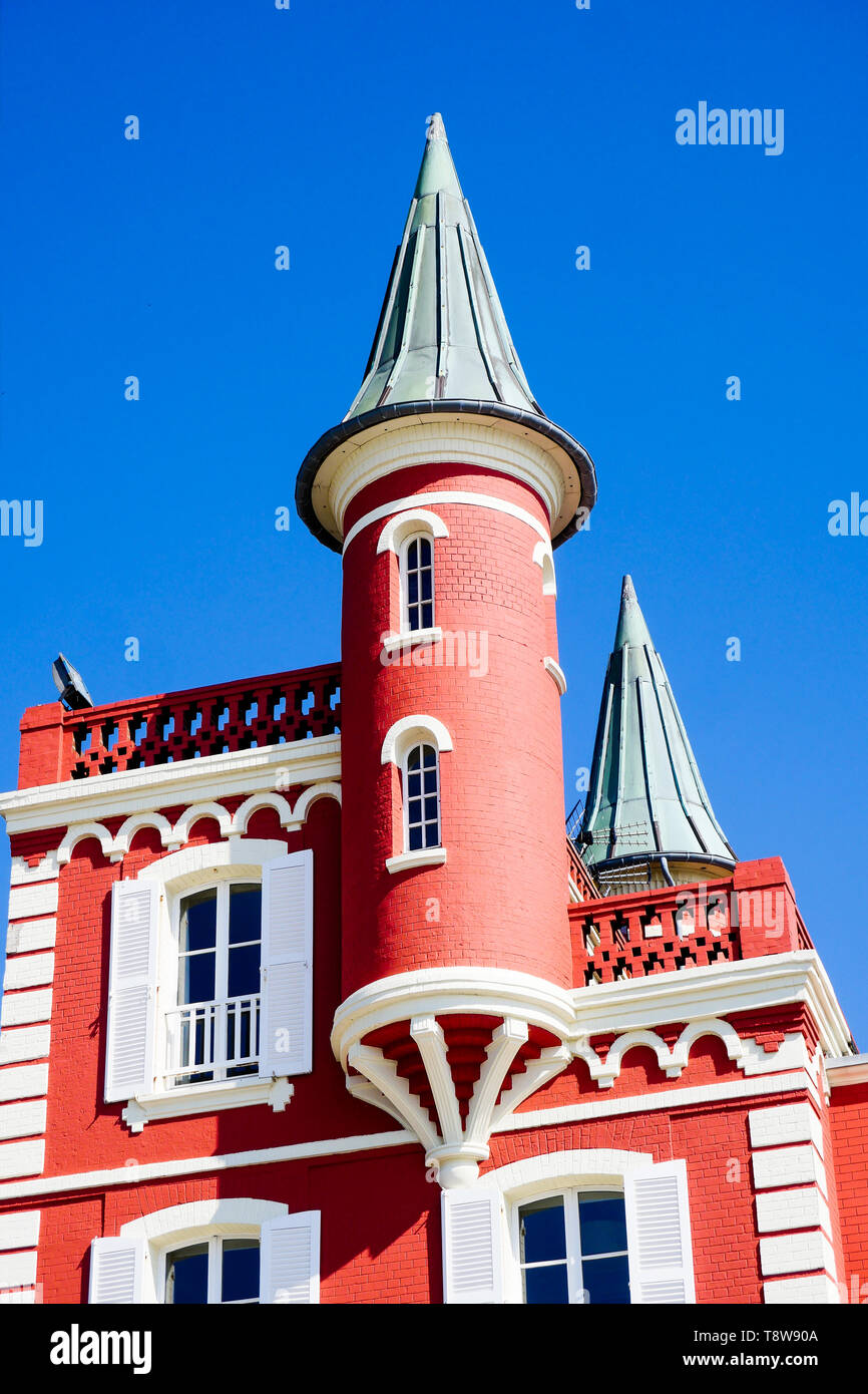 Les Tourelles, rinomato albergo-ristorante Le Crotois, Baia di Somme, Hauts-de-France, Francia Foto Stock