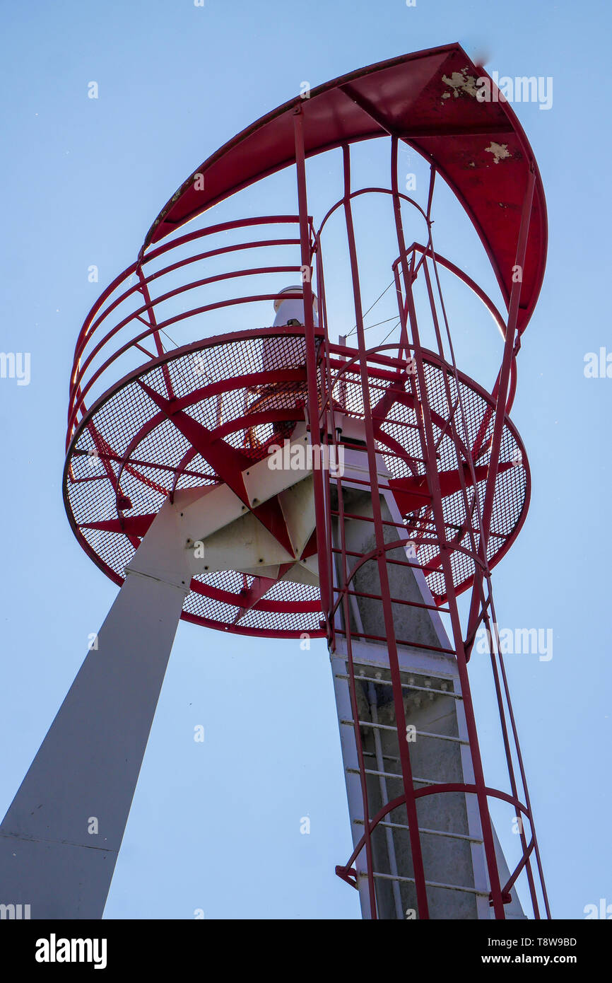 Semaforo, Le Crotois, Baia di Somme, Hauts-de-France, Francia Foto Stock