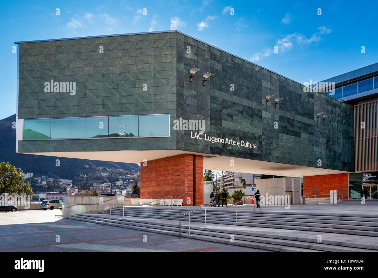 Lugano Arte e Cultura (LAC) è un centro culturale dedicato alla musica e video e performance arts inaugurato nel 2015 a Lugano, Svizzera. Il centro LAC Foto Stock