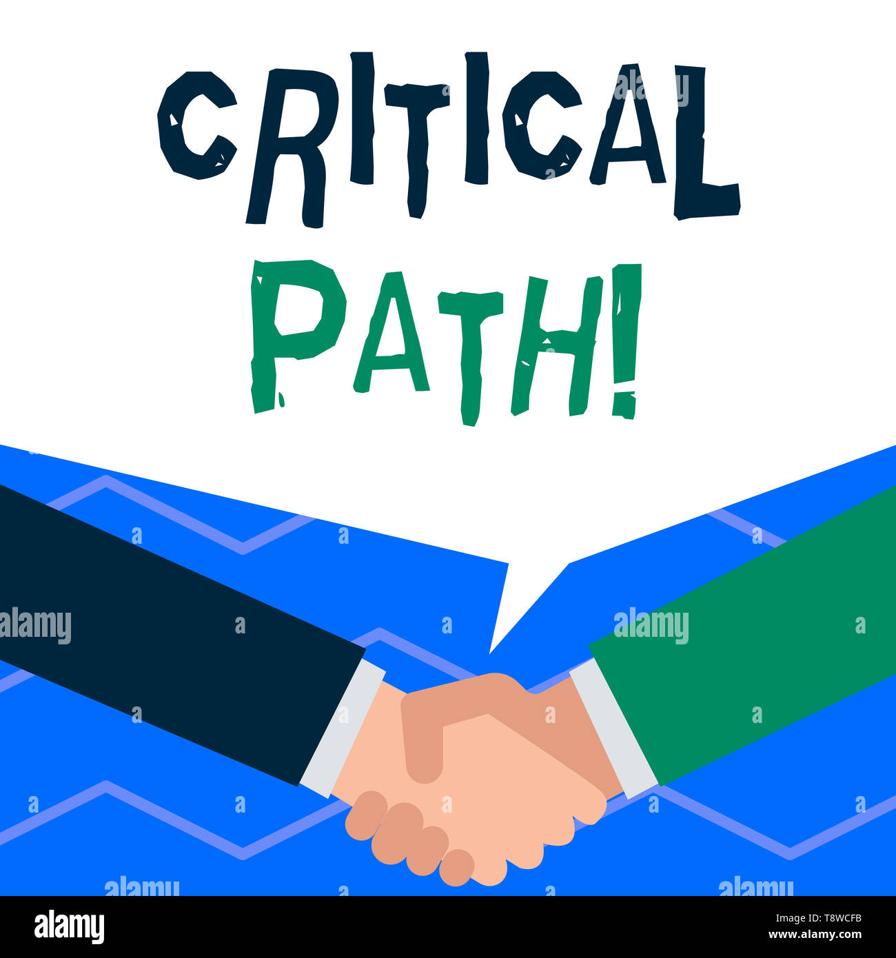 La grafia la scrittura di testo Percorso Critico. Foto concettuale sequenza di fasi di un progetto che richiede il tempo più lungo Foto Stock