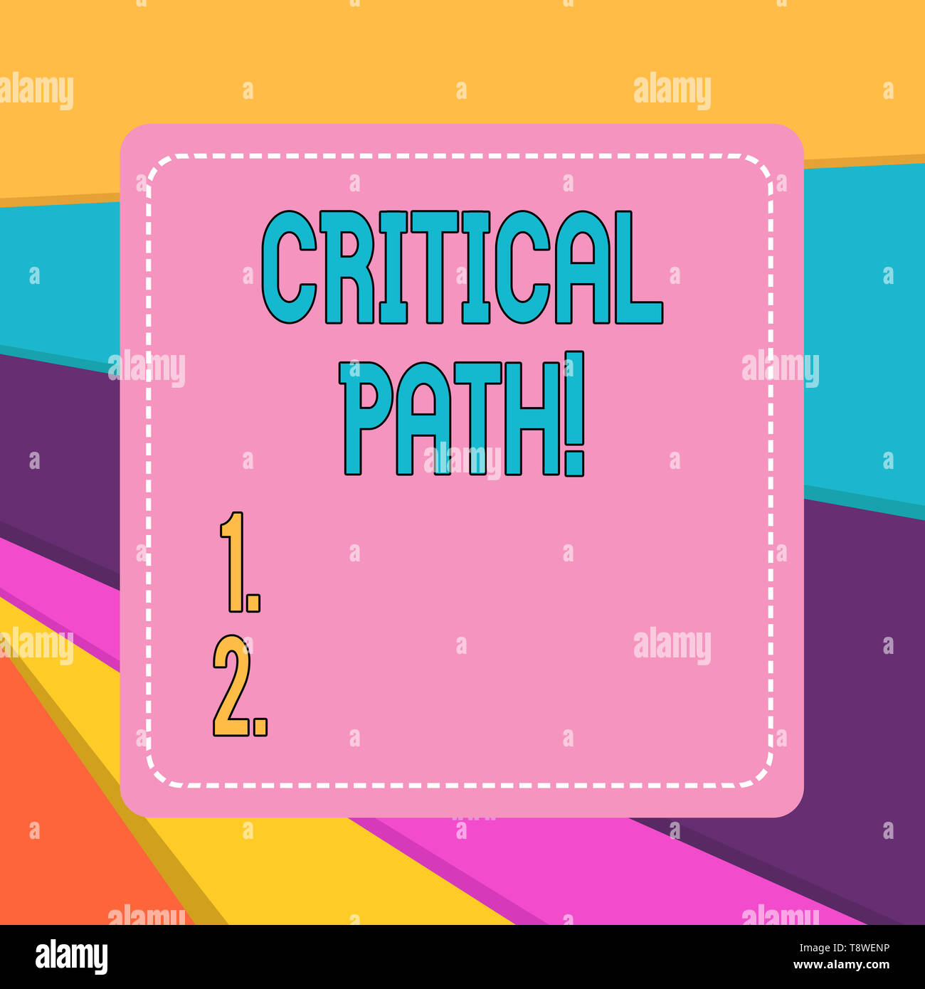 Parola di scrittura di testo Percorso Critico. Business photo presentazione di sequenza di fasi di un progetto che richiede il tempo più lungo Foto Stock