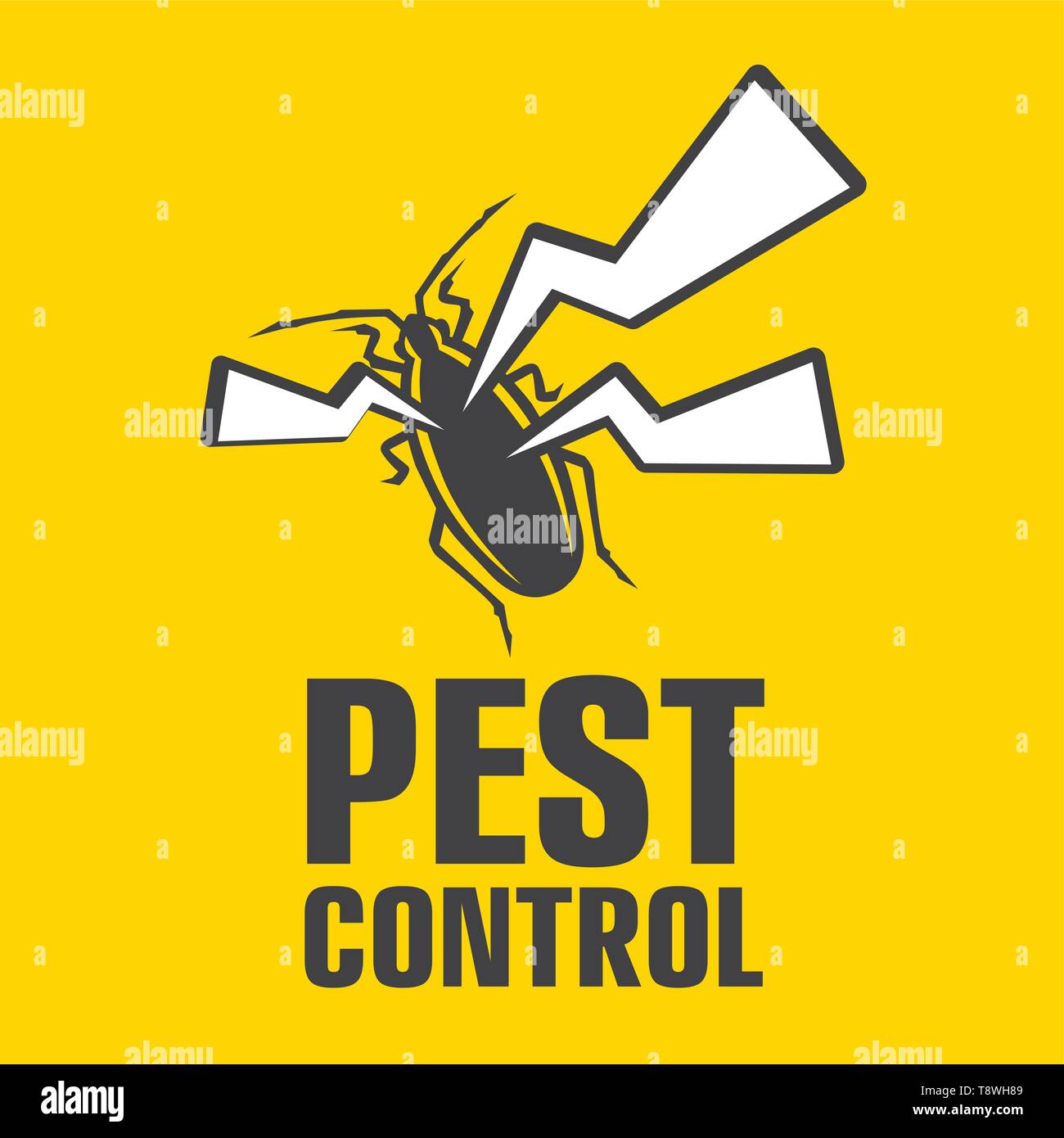 Il logo del vettore per la peste di insetto e società di controllo Illustrazione Vettoriale