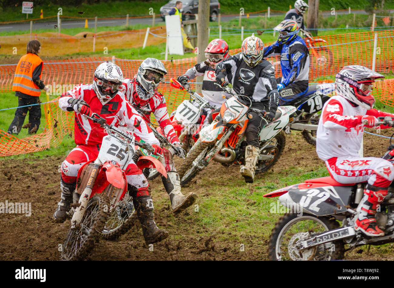 Dalway Bawn Motocross Moto-X, evento, 16 aprile 2011, Carrickfergus, County Antrim, Regno Unito Foto Stock