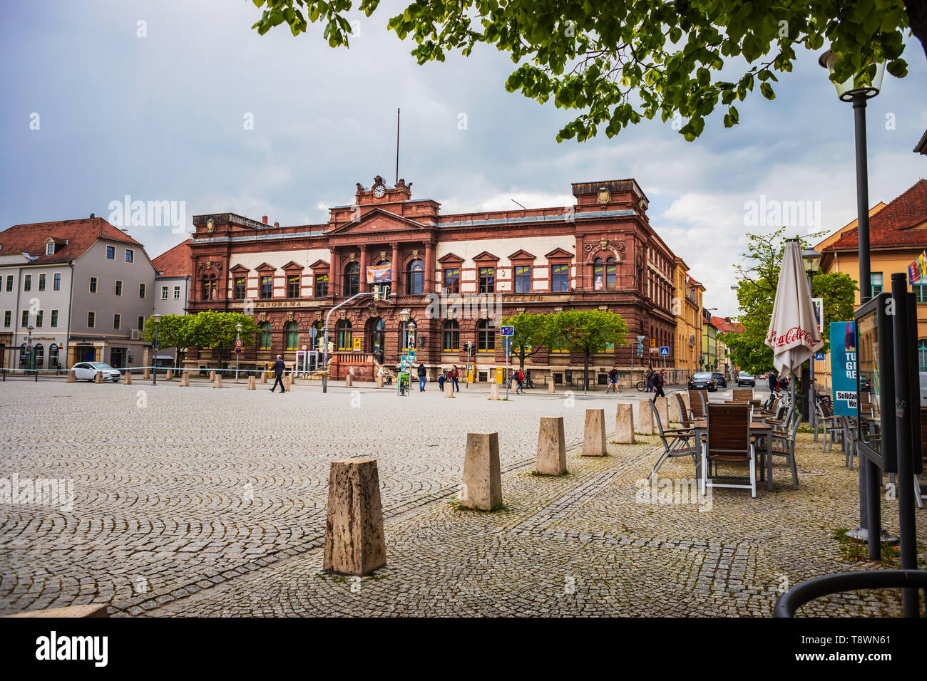 WEIMAR, Germania - circa aprile, 2019: Goethe Plaza di Weimar in Turingia, Germania Foto Stock