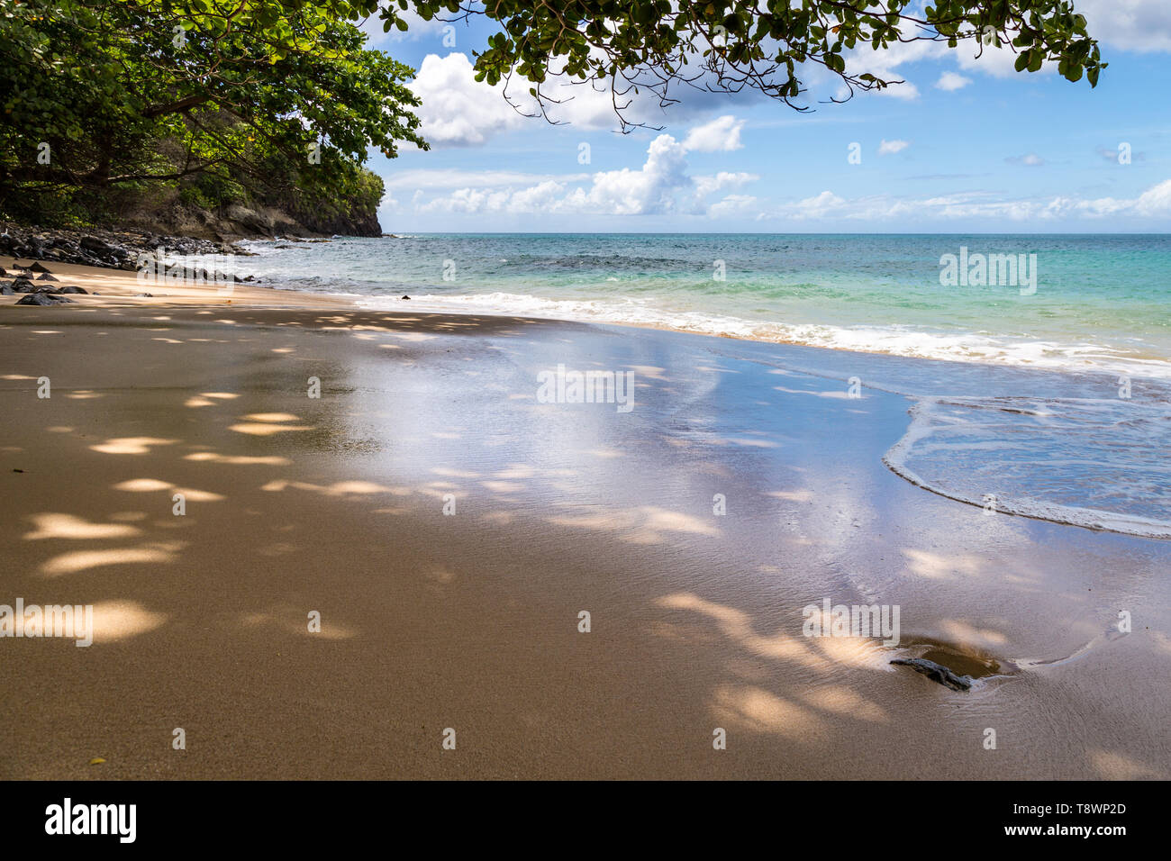 La spiaggia di Toc, St Lucia, dei Caraibi Foto Stock