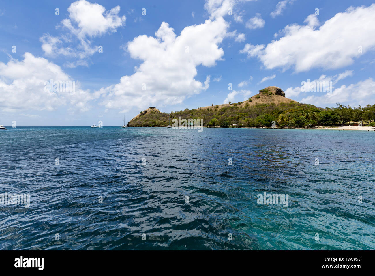 Fort Rodney, Pigeon Island, St Lucia nei Caraibi Foto Stock