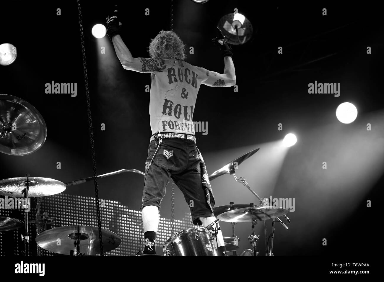 Banda Scorpions performing live a Stadium Foto Stock