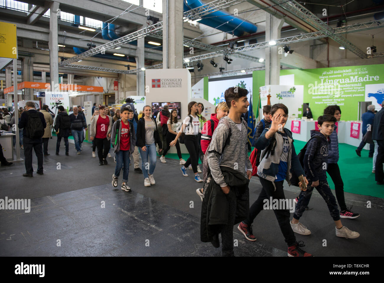 9 maggio 2019 - Torino, Piemonte - Torino, Italy-May 9, 2019: Inaugurazione della Fiera Internazionale del Libro di Torino. (Credito Immagine: © Stefano Guidi/ZUMA filo) Foto Stock
