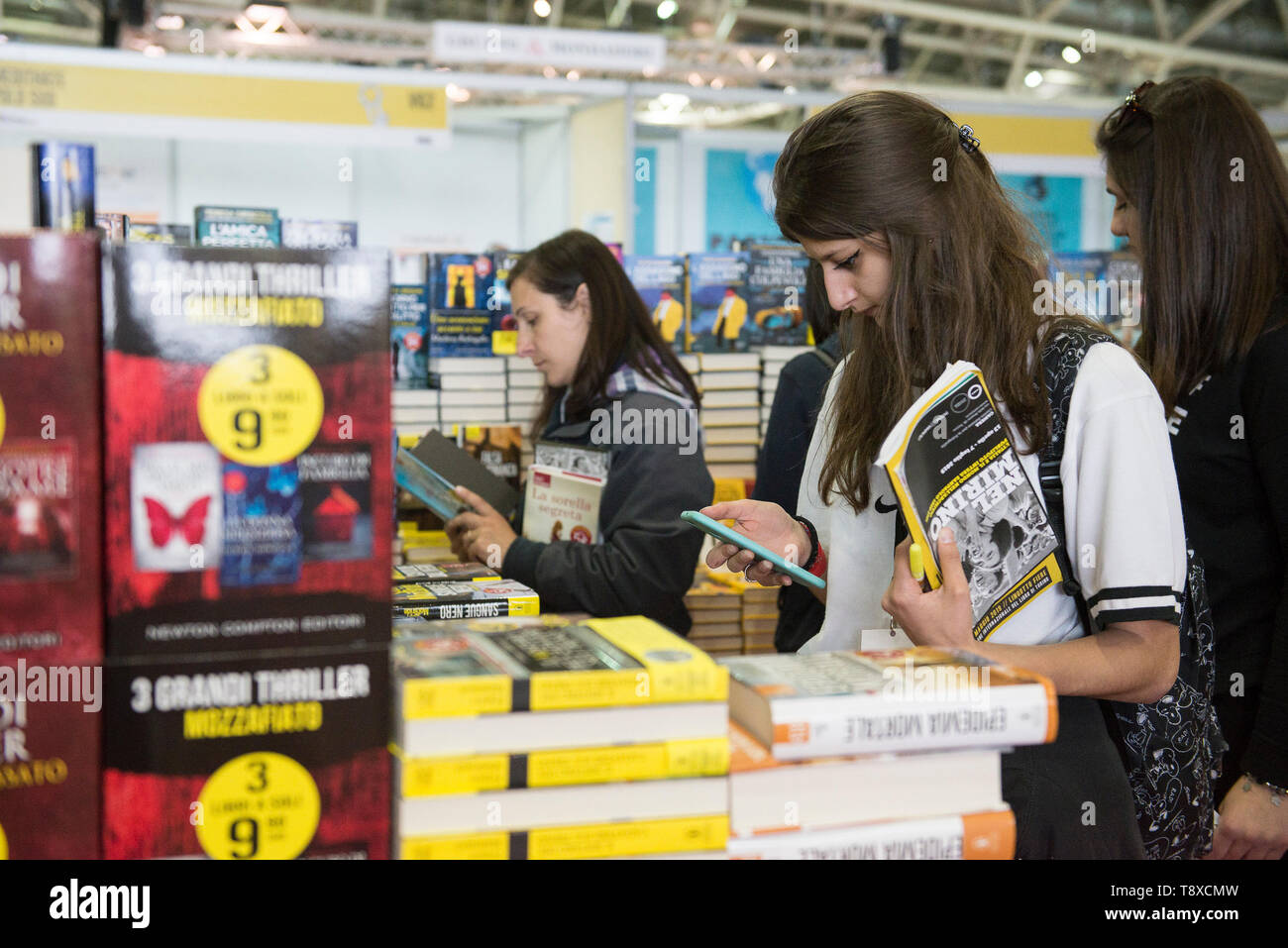 9 maggio 2019 - Torino, Piemonte - Torino, Italy-May 9, 2019: Inaugurazione della Fiera Internazionale del Libro di Torino. (Credito Immagine: © Stefano Guidi/ZUMA filo) Foto Stock