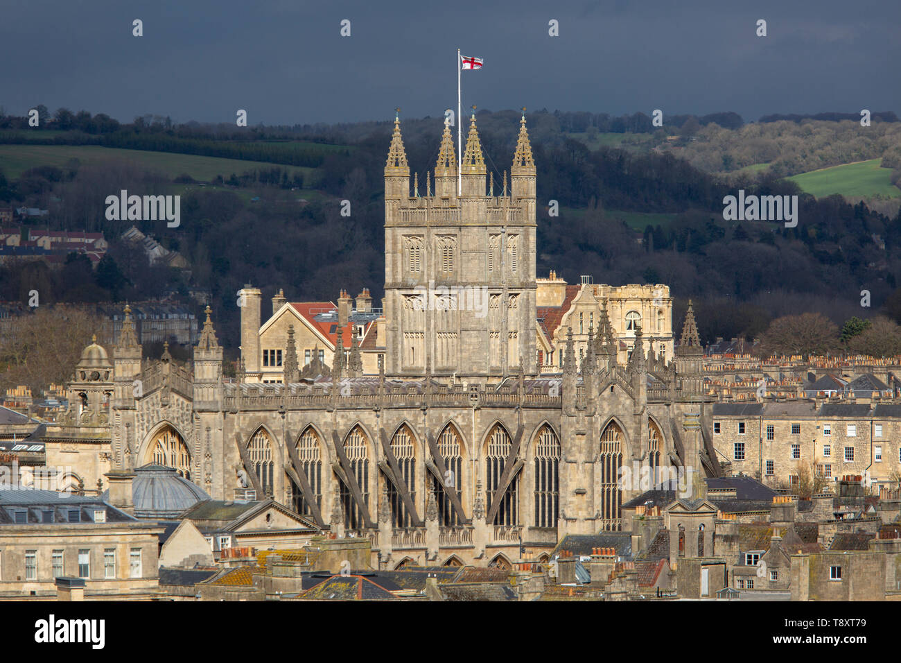 Abbazia di Bath a Bath, Inghilterra, Regno Unito Foto Stock