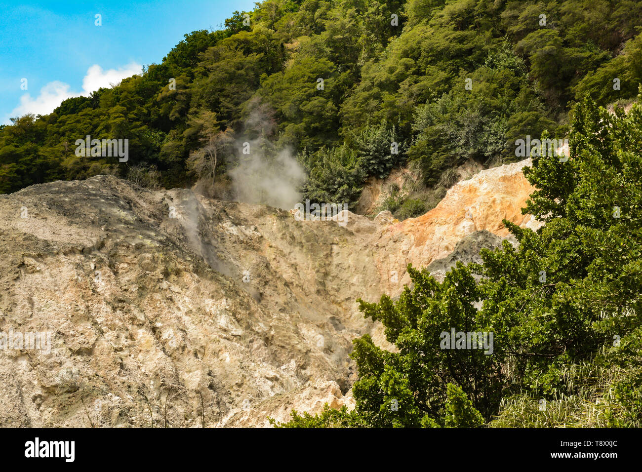 Soufriere molle di zolfo Foto Stock