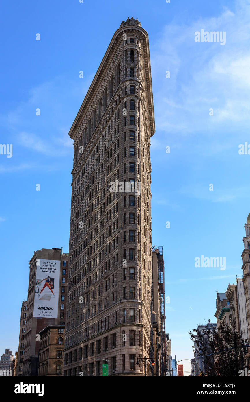 Flatiron Building Downtown Manhattan, New York City, Stati Uniti d'America Foto Stock