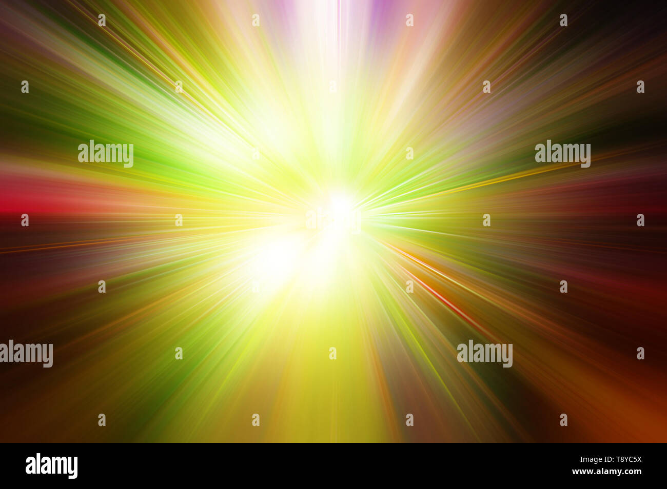 Rosso verde giallo luce colorata esplosione Foto Stock