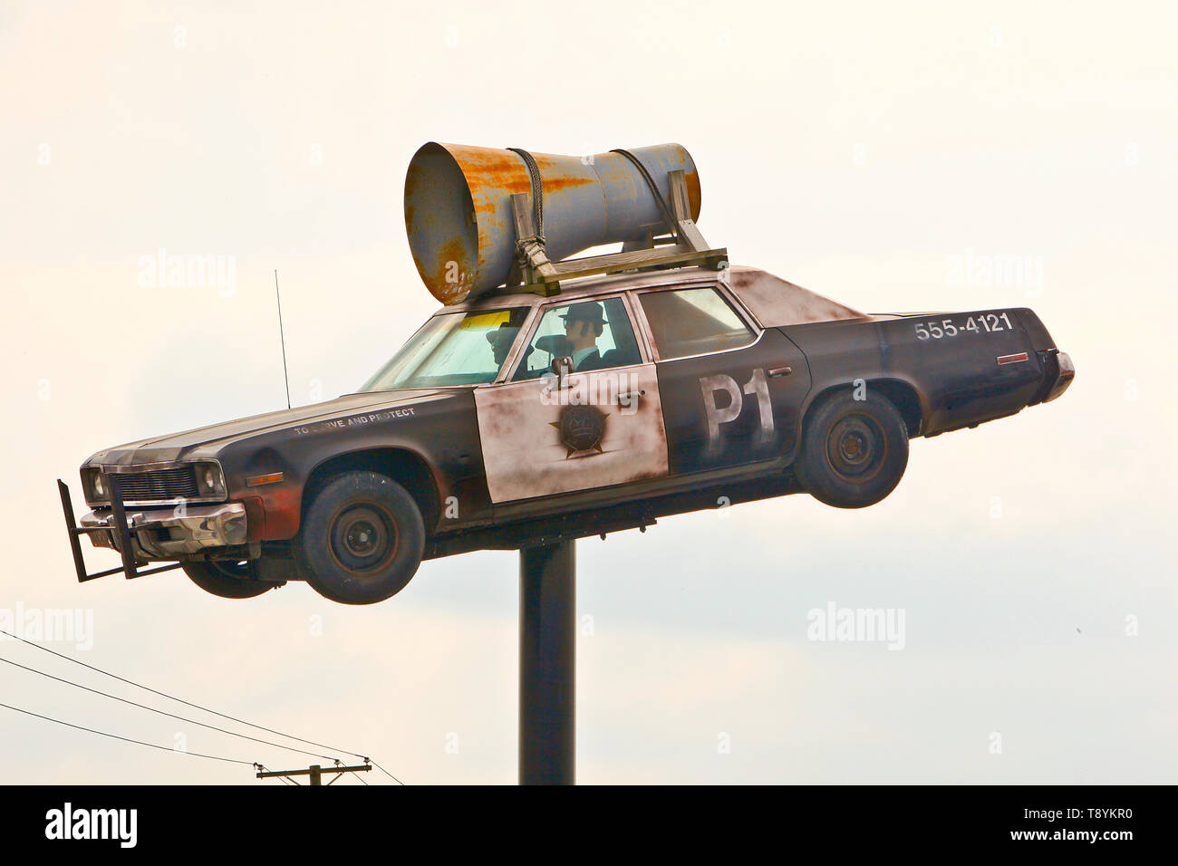 Bluesmobile Route 66 Foto Stock