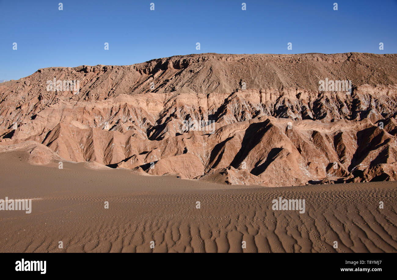 Bellissimo paesaggio a valle di Marte, San Pedro de Atacama, Cile Foto Stock
