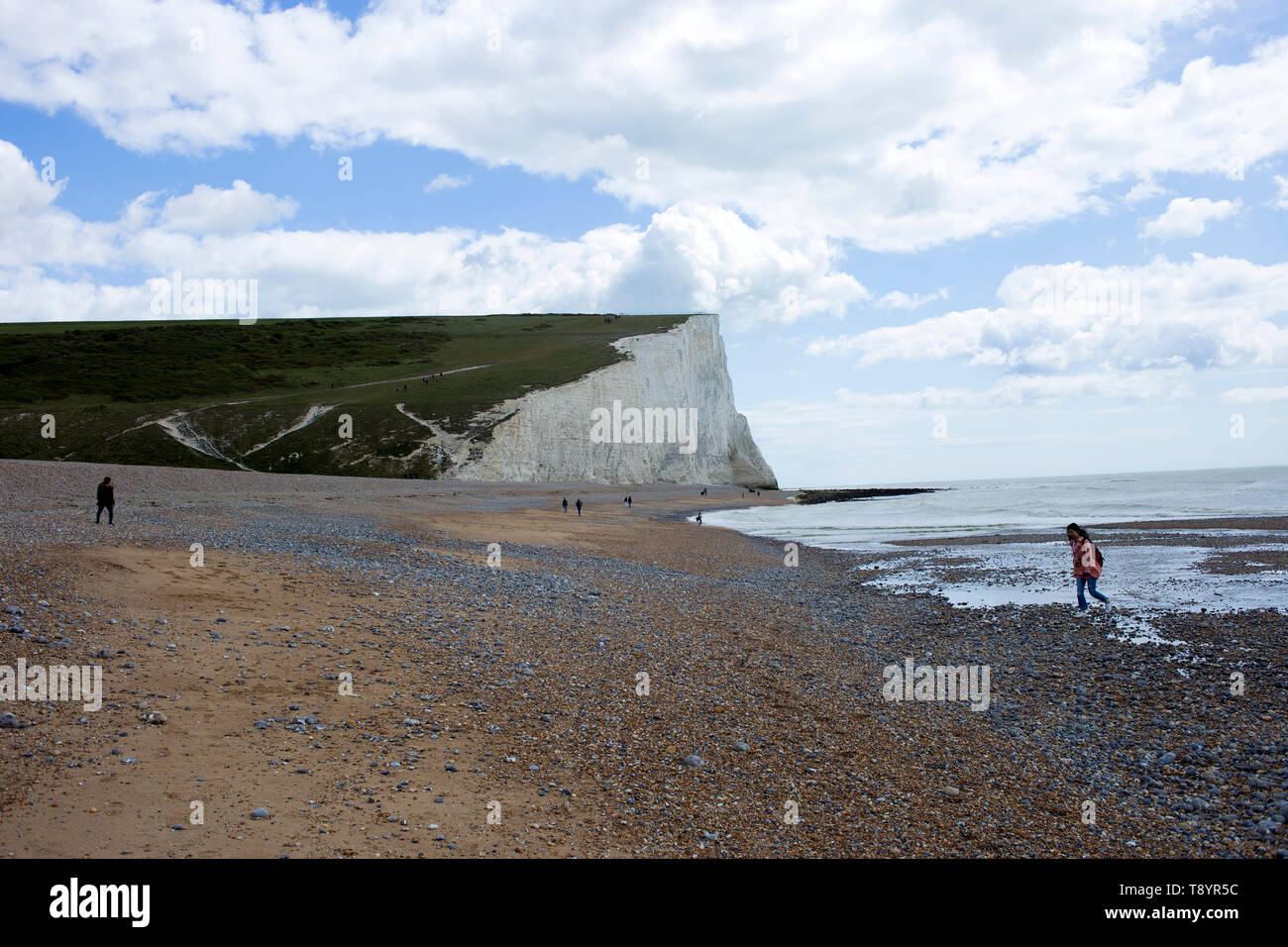 Sette sorelle, Seaford, East Sussex, Inghilterra. 2019. Foto di Akira Suemori Foto Stock