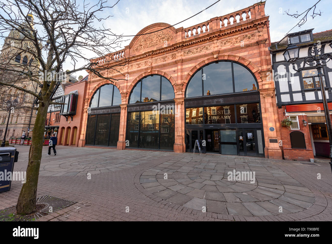 Costruzione di Chester biblioteca della città. Foto Stock