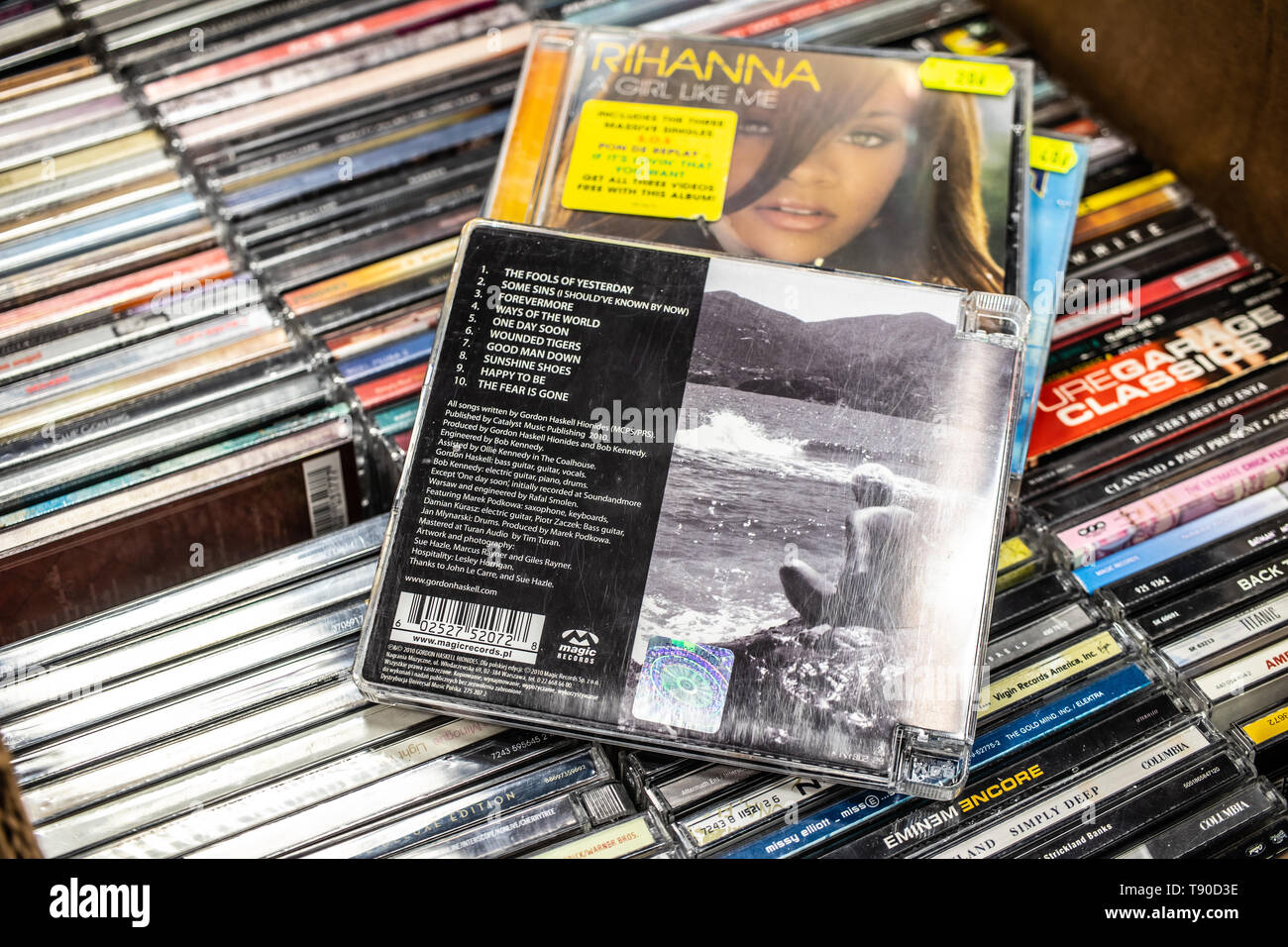 Nadarzyn, Polonia, 11 Maggio 2019: Gordon Haskell Hionides CD album un giorno presto 2010 sul display per la vendita, famoso musicista inglese e cantautore, cd Foto Stock