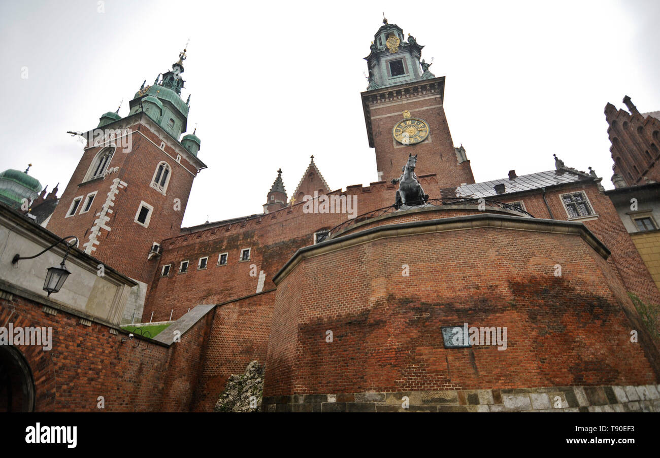 Il castello di Wawel, Cracovia in Polonia Foto Stock
