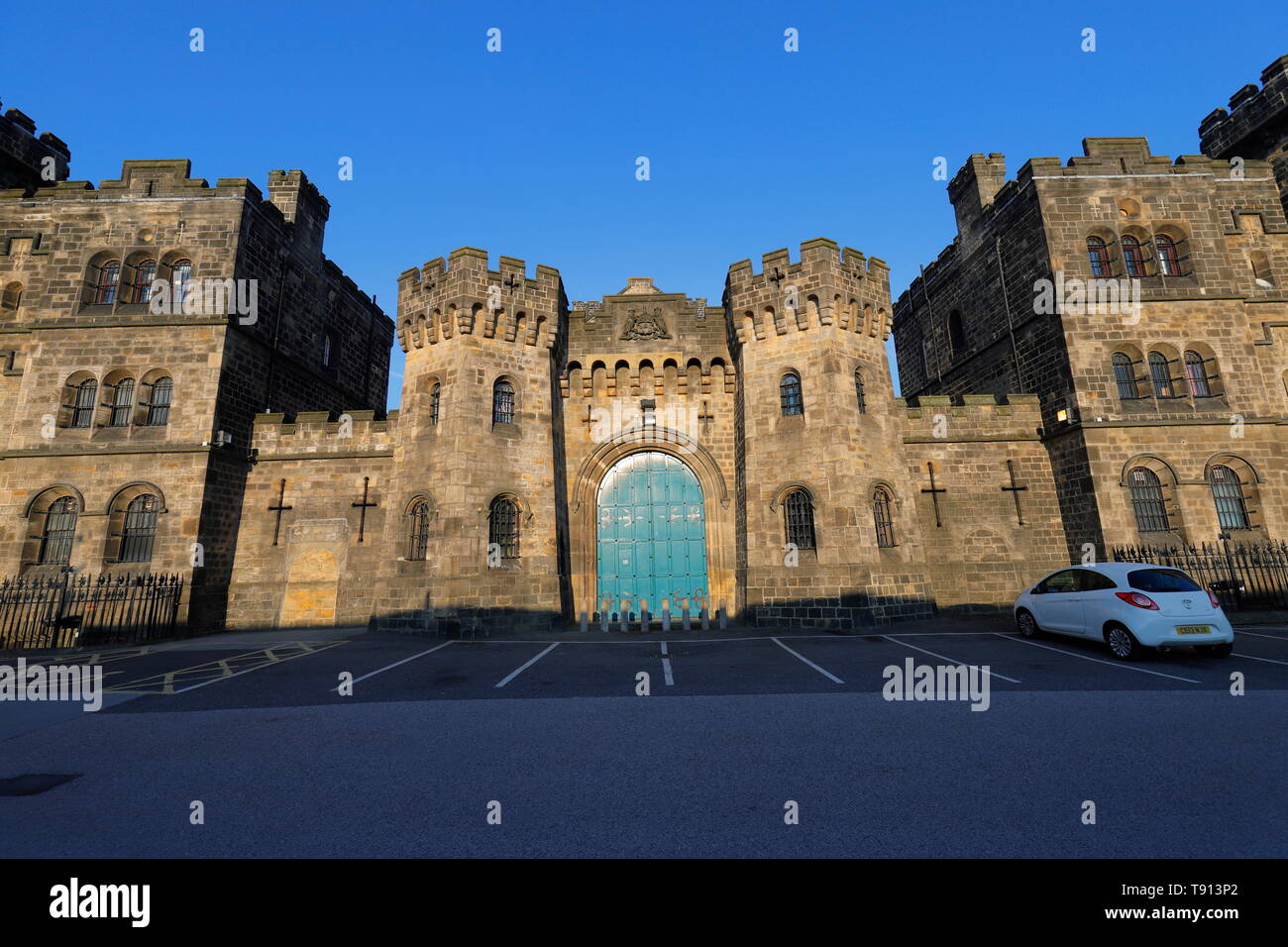 Armley nella prigione di Leeds che è un edificio classificato Grade II, che alloggia infamous prigionieri come Peter Sutcliffe & Charles Bronson. Foto Stock