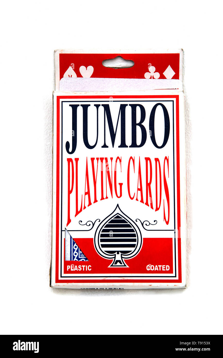 Un pacco di Jumbo carte da gioco Foto Stock