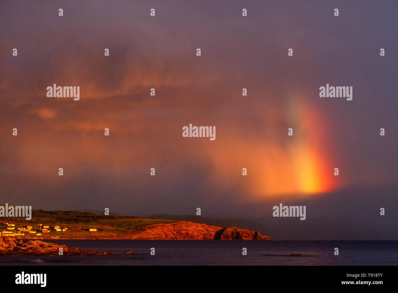 Rainbow, Bonne Bay, Parco Nazionale Gros Morne, Terranova Foto Stock