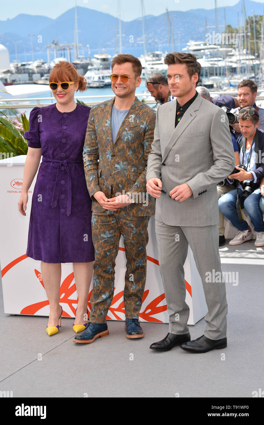 Cannes, Francia. 16 Maggio, 2019. CANNES, Francia. 16 maggio 2019: Bryce Dallas Howard, Taron Egerton & Richard Madden al photocall per il 'Rocketman' alla 72esima edizione del Festival de Cannes. Credito Foto: Paul Smith/Alamy Live News Foto Stock
