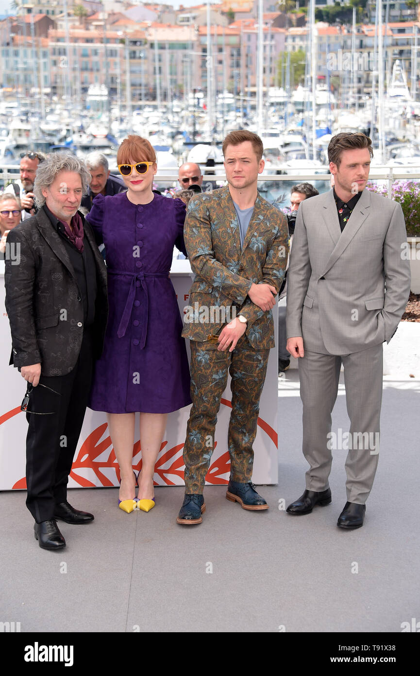 Cannes, Francia. 16 Maggio, 2019. 72a Cannes Film Festival 2019, Photocall film 'Rocketman'' nella foto: Dexter Fletcher, Bryce Dallas Howard, Richard Madden, Taron Egerton Credit: Indipendente Agenzia fotografica/Alamy Live News Foto Stock