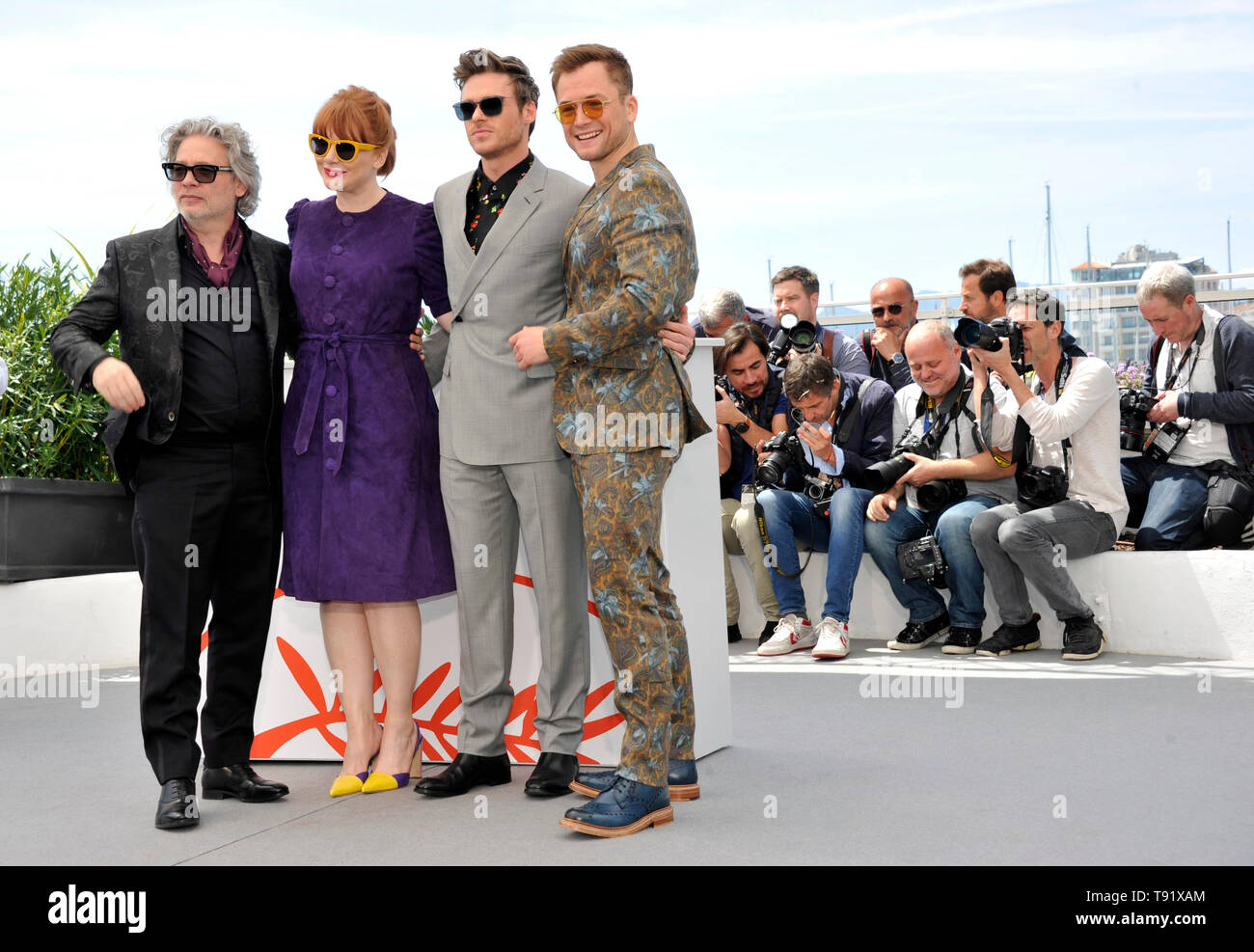 Cannes, Francia. 16 Maggio, 2019. 72a Cannes Film Festival 2019, film Photocall Rocketman nella foto: Dexter Fletcher, Bryce Dallas Howard, Taron Egerton, Richard Madden Credit: Indipendente Agenzia fotografica/Alamy Live News Foto Stock