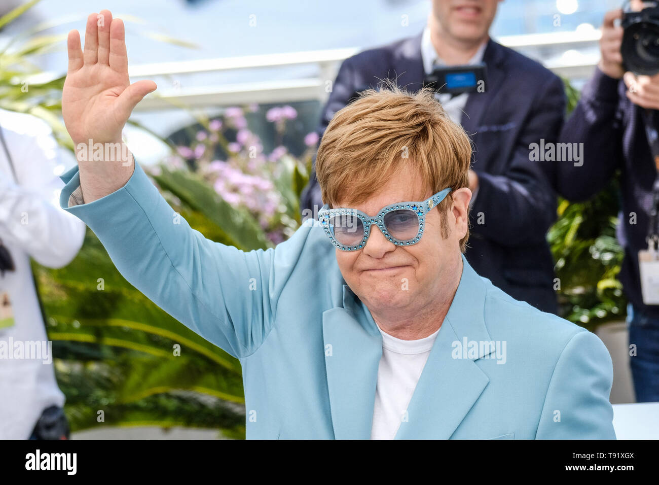 Cannes, Francia. 16 Maggio, 2019. Elton John pone a un photocall per Rocketman giovedì 16 maggio 2019 presso la 72a edizione del Festival de Cannes, Palais des Festivals Cannes. Nella foto: Elton John. Foto di credito: Julie Edwards/Alamy Live News Foto Stock