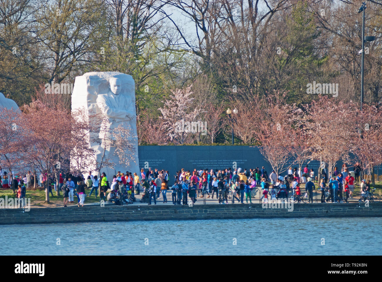 MLK Memorial dettaglio delle mani Foto Stock