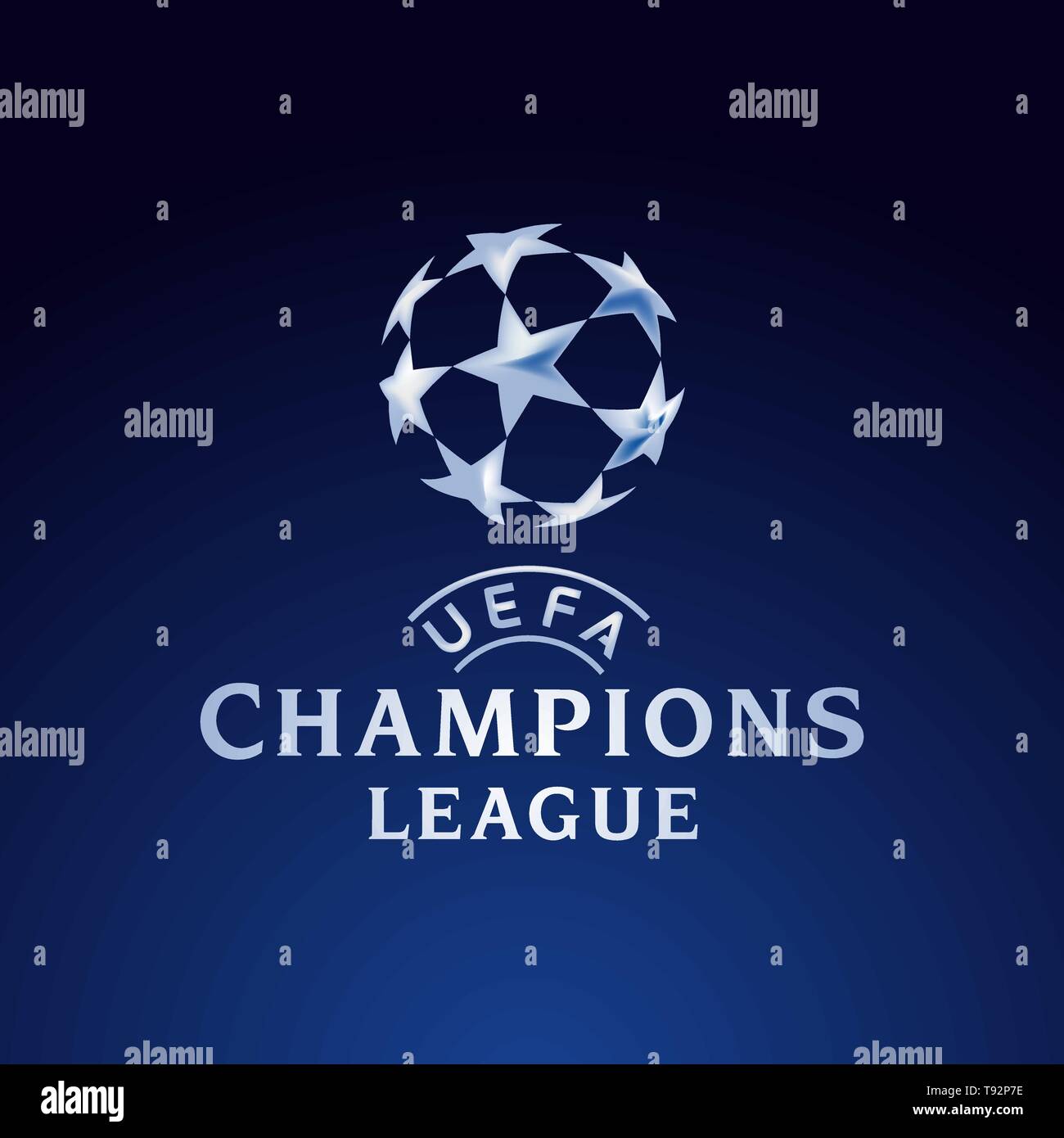 Champions League europe logo ufficiale illustrazione vettoriale - vector Illustrazione Vettoriale