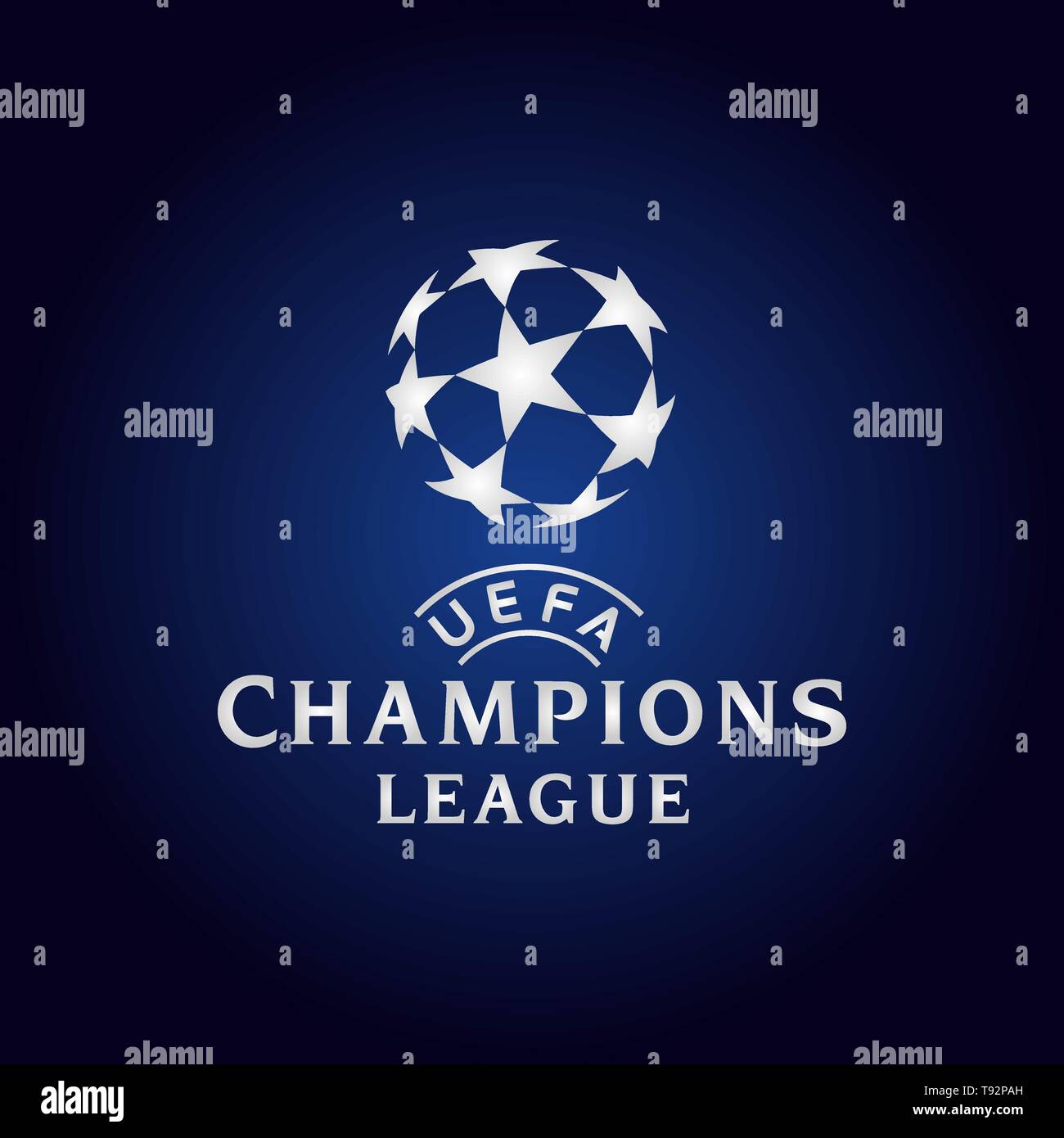 Champions League europe logo ufficiale illustrazione vettoriale - vector Illustrazione Vettoriale
