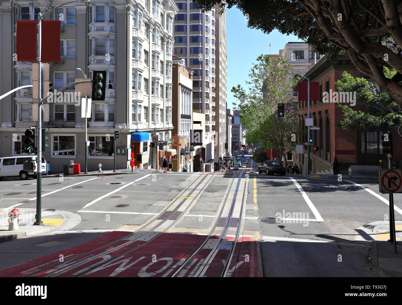San Francisco: Powell Street - la vita in città Foto Stock