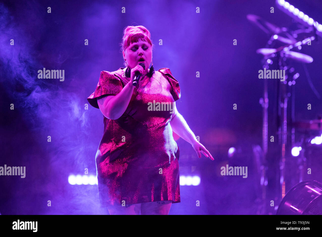 Beth Ditto sul palco durante un concerto a Cannes (sud-est della Francia), su 2018/07/31. *** Caption locale *** Foto Stock
