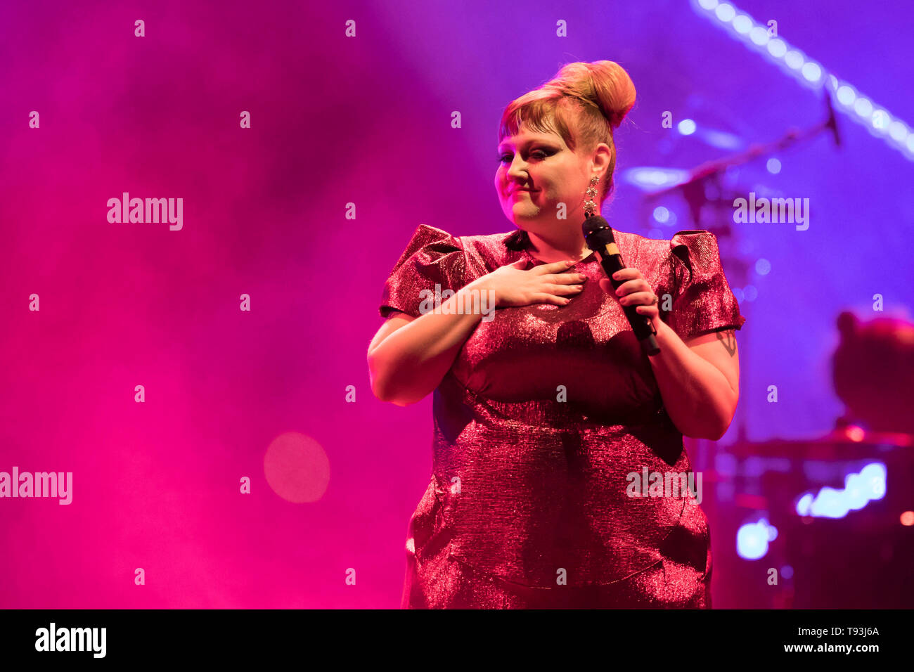Beth Ditto sul palco durante un concerto a Cannes (sud-est della Francia), su 2018/07/31. *** Caption locale *** Foto Stock
