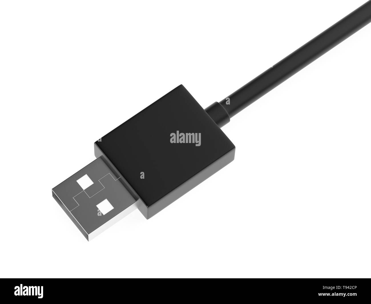 Cavo USB. 3D rendering immagine isolata su sfondo bianco Foto Stock