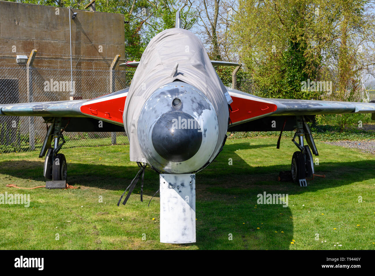 Hawker Hunter Guerra Fredda RAF fighter jet Foto Stock