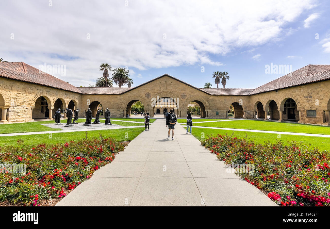 9 maggio 2019 Palo Alto / CA / STATI UNITI D'AMERICA - Il Memoriale Corte presso la Stanford Foto Stock