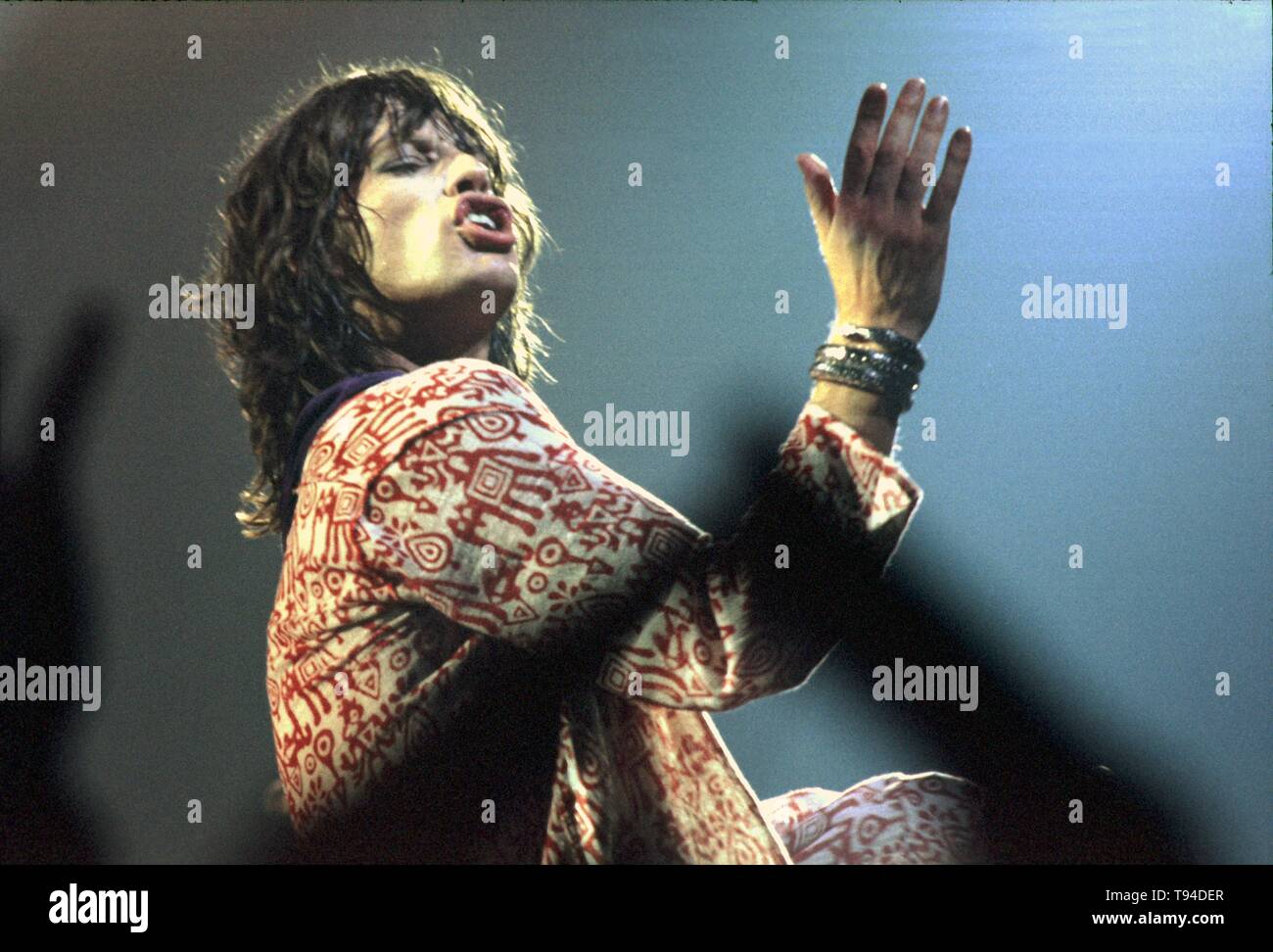 1974, Mick Jagger, Rolling Stones (foto Gijsbert Hanekroot) Foto Stock