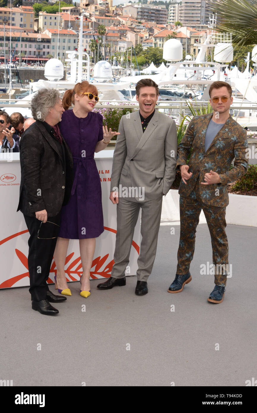16 maggio 2019 - Cannes, Francia - CANNES, Francia - 16 Maggio: Dexter Fletcher, Elton John, Taron Egerton, Richard Madden e Bryce Dallas Howard frequentare il photocall per ''Rocketman'' durante la 72annuale di festival di pellicola di Cannes il 16 maggio 2019 a Cannes, Francia. (Credito Immagine: © Federico InjimbertZUMA filo) Foto Stock