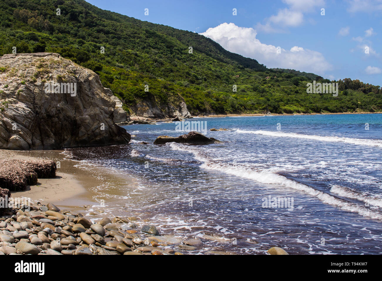 Baia di Trentova, Agropoli perla del Cilento, Salerno, Campania, Italia Foto Stock