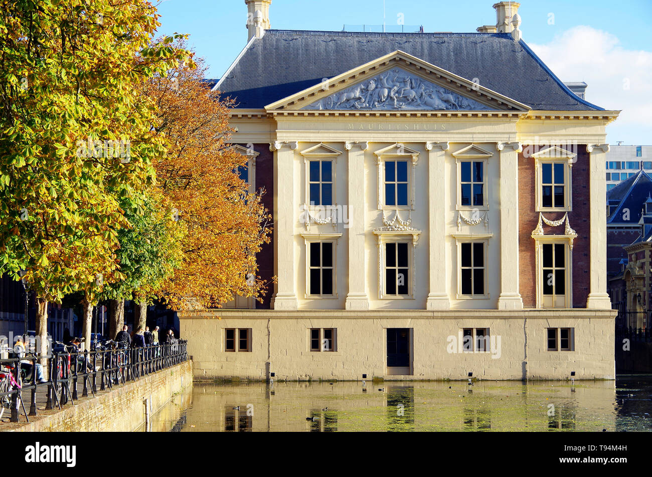 Il Mauritshaus, all'Aia, il quale alloggia l'olandese Royal armadio di dipinti, principalmente dalla cosiddetta età d oro Foto Stock
