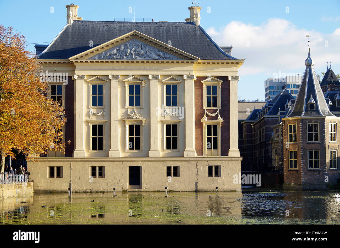 Il Mauritshaus, all'Aia, il quale alloggia l'olandese Royal armadio di dipinti, principalmente dalla cosiddetta età d oro Foto Stock