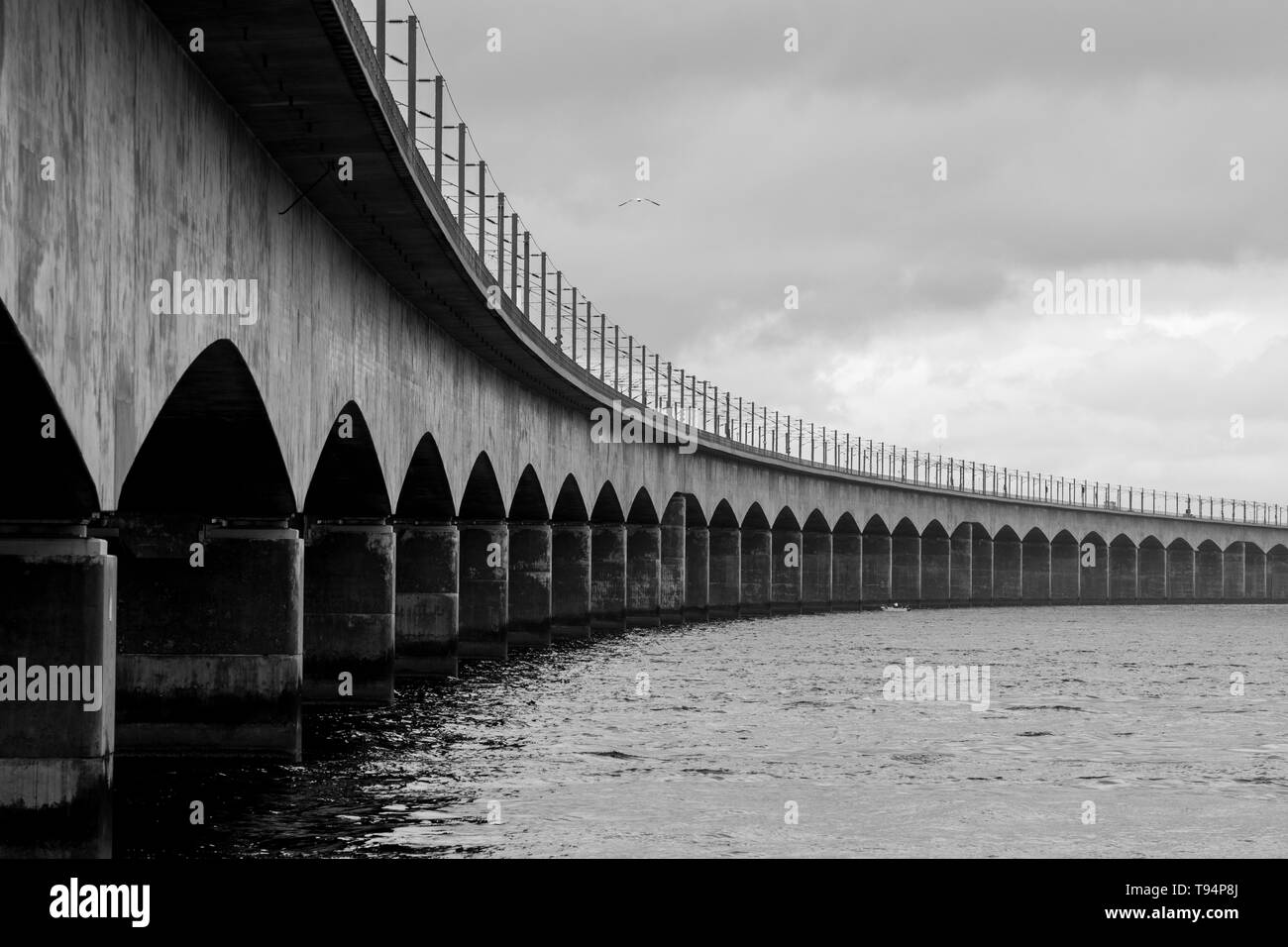 Il Grande Belt west bridge, Danimarca Foto Stock