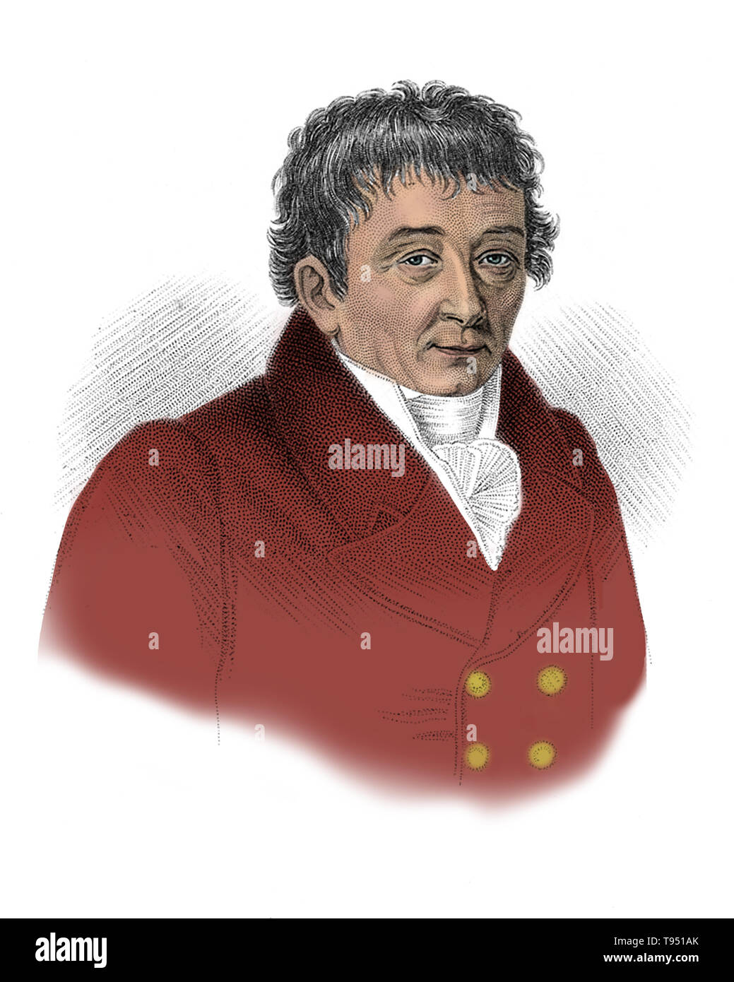 Ernst Florens Friedrich Chladni (novembre 30, 1756 - Aprile 3, 1827) fu un fisico tedesco e musicista che è considerato da molti come il "padre di acustica". Ha studiato diritto e filosofia e ha ottenuto una laurea in giurisprudenza nel 1782 presso l'Università di Lipsia. Quando suo padre morì nel 1782, Chladni ha iniziato la sua attività di ricerca nel campo della fisica. Uno dei suoi più famosi successi è stata inventare una tecnica per mostrare i vari modi di vibrazione di una superficie rigida. Foto Stock